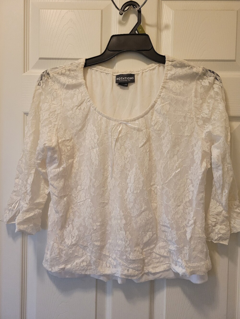Vintage Womans Sz. XL Floral Lace Top